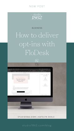 a computer screen with the text how to deliver opt - ins with flosk