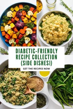 Need quick side dishes that are diabetic-friendly? Try these simple, wholesome recipes that are perfect for keeping blood sugar levels in check. Each recipe is low-carb and nutrient-dense, designed for healthy eating without sacrificing flavor. Save this collection for meal ideas that fit your lifestyle! #HealthySides #DiabeticFriendly #QuickRecipes Vegetable Side Dishes For Diabetics, High Fiber Side Dishes, Sides For Diabetics, Dinners For Diabetics, Low Carb Vegetable Side Dishes, Healthy Foods For Diabetics, Low Carb Side Dish Recipes, Low Calorie Side Dishes, Cardio Diet