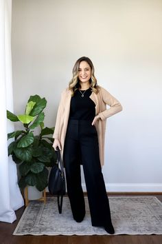 Wide Leg Pants Outfit Work, Wide Leg Trousers Outfit, Pants Outfit Work, Workwear Capsule Wardrobe, Workwear Capsule