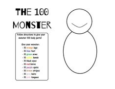 an image of the 100 monster coloring pages