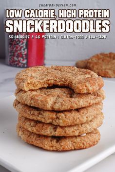 low calorie, high protein snickkerdoodles on a white plate