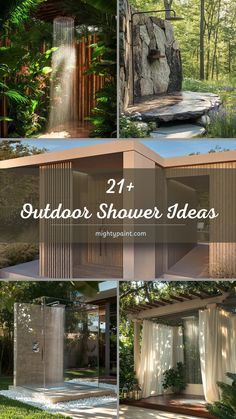 outdoor shower ideas that are easy to do in the garden or yard, and also use for