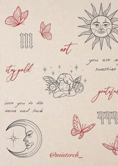 an image of some tattoos on a piece of paper