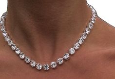 Christmas Gift For Her, Choker Necklaces, Silver Rhinestone, Bridal Necklace, Rhinestone Necklace, Christmas Gifts For Her, Czech Republic, Clear Crystal, Choker