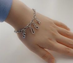 Chain bracelet with a BTS member name or any other word you would like. Bts Members Names, Bts Bracelet, Rm Jhope, Suga Jimin, Doll Jewelry, Jimin Jungkook, Arm Band, Chain Bracelet, Doll Toys