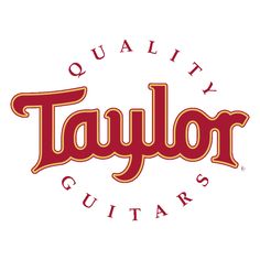 the logo for taylor's quality guitars, which is also available in other brands