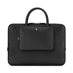 Slim and stylish, this Montblanc document case lends a sophisticated note to business ensembles..15-7/10'W x 11-2/5'H x 1-9/10'D (width is measured across the bottom of bag).Padded main compartment for laptop.Zip pocket, 2 open pockets, 2 writing instrument pockets.Adjustable, detachable shoulder strap.Zip closure.Satellite system to attach the bag to a trolley.Leather.Made in Italy Montblanc Bag, Travel Collection, Leather Briefcase, Writing Instruments, Personal Shopping, Travel Luggage, Luggage Bags, Zip Pockets, Shoulder Strap