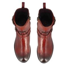 Women's Amphibian
 Real leather red color
 Double buckle in silver-colored metal
 Rubber sole
 Leather lined
 Leather insole
 Handcrafted
 Made in Italy Red Leather Boots With Buckle Closure, Ostrich Bag, Python Bags, Sheepskin Jacket, Buckle Ankle Boots, Doctor Bag, Buckle Sandals, Business Bag, Clean Shoes