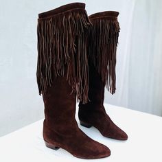 New Sundance Free People Anthropology Nordstrom Nordstrom Shoes, Fringe Top, Knee High Leather Boots, Suede Fringe, Anthropology, High Boots, Knee High Boots, Rain Boots, Leather Boots