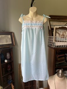 I just added a new item to eBay, COTTON BLUE NIGHTIE SIZE MEDIUM BOW TIE STRAPS LACE FRONT VINTAGE LINGERIE ! #eBay #eBaySeller Vintage Babydoll Pajamas, Coquette Sleeveless Chemise For Bedtime, Sleeveless Coquette Chemise For Bedtime, Daywear Chemise With Lace Trim And Spaghetti Straps, Sleeveless Nightgown With Adjustable Straps For Daywear, Coquette Sleeveless Camisole For Bedtime, Sleeveless Coquette Camisole For Bedtime, Feminine Sleeveless Camisole For Bedtime, Coquette Lace Nightgown With Spaghetti Straps