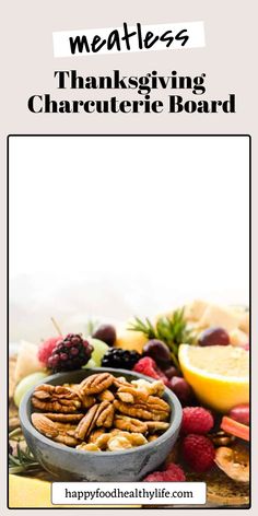 a bowl filled with nuts and fruit on top of a table