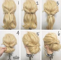 f Sanggul Modern, Diy Updo, Underlights Hair, Pageant Hair, Hair Arrange, Pinterest Hair, Short Hair Updo