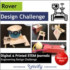 Mars Rover STEM Activity: Engineering Design Challenge with Math Extension Includes an editable digital STEM journal and instructional video for distance learning.NASA needs your help! Your mission is to use the engineering design process to design and build a rover to transport rock samples on the ... Engineering Design Challenge, Stem Engineering, Stem Curriculum, Stem Lab, Stem Careers, Robotics Engineering, Stem Lesson, Engineering Design Process, Engineering Challenge