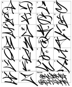 the alphabets and numbers are drawn with black ink on a white paper, which has been