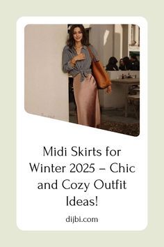 Grey Midi Skirt Outfit Winter, Chic Winter Midi Skirt, Knit Midi Skirt With Sweater, Knit Midi Skirt For Winter, Retro Winter Midi Skirt, Midi Skirt Winter, Midi Skirts Style, Capsule Wardrobe Casual, Mid Skirt