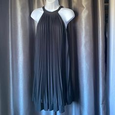 Eci New York Little Black Dress, Perfect Condition, Never Worn, Polyester Lining, Neck Line Is Chocker Style That Ties In Back, 34 1/2 Length, Flirty And Classy Sleeveless Black Pleated Dress For Night Out, Flowy Sleeveless Pleated Dress For Parties, Fitted Black Sleeveless Pleated Dress, Black Fitted Sleeveless Pleated Dress, Black Pleated A-line Sleeveless Dress, Tie Dye Sundress, Fancy Black Dress, Sparkly Cocktail Dress, Boho Shift Dress