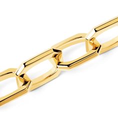 Redefine classic and style basics with the versatile design of this on-trend gold-plated link chain bracelet from PDPAOLA™ at Zales. Fashioned in brass with 18K gold plate Each link shines with angled edges for an octagonal shape. This bracelet adjusts up to 8.25 inches in length with a hinged link that connects to any other link. Modern Gold-tone Chain Bracelet For Formal Occasions, Classic Gold Chain Bracelet With Rectangular Links, Formal Polished Link Chain Bracelet, Gold-tone Chain Link Gold Bracelet With Box Chain, Polished Chain Link Bracelet For Formal Occasions, Gold-tone Box Chain Link Gold Bracelet, Polished Finish Chain Link Bracelet For Formal Occasions, Gold-tone Box Chain Bracelet, Classic Gold Chain Bracelet With Cable Chain