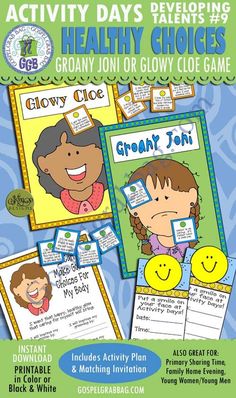 an activity book for children to learn about healthy choices