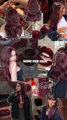 Long red hair, wine red, cherry cola coloured/dyed hair that can be achieved without bleaching Red Hair Without Bleach, Red Hair No Bleach, Honey Lowlights, Dark Blonde Hair With Highlights, Naturally Blonde Hair, Dark Blonde Hair Color Ideas, Wine Red Hair Color, Bleach Hair Color, Cherry Cola Hair Color