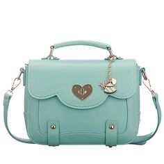 What a cute mint green bag! Mint Green Bags, Cream Fresh, Second Account, Small Messenger Bag, Girly Bags, Luxury Purses, Cheap Handbags, Pretty Bags