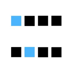 an image of blue and black squares on a white background