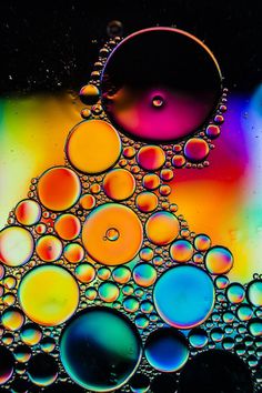 an image of colorful bubbles in water