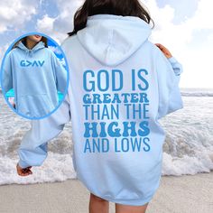 "Jesus Loves You Hoodie, Christian Sweatshirt Jesus Shirt, Bible Verse Shirt, Jesus Lover Gifts, Christian Gifts, Religious Gifts Christian sweatshirts: https://etsy.me/3ANhUyw Trendy Hoodie: https://bit.ly/3IVbiTg Trendy Accessories: https://etsy.me/3Mj78mK OUR SIZING IS ADULT UNISEX. This means it will be larger than normal women's sizing.  Please see photos for size charts 🌻 Please read the full description:   This hoodie/sweatshirt sizing is NOT oversized.  You need to order at least 1-2 si Great Bible Verses, Christian Sweatshirts, Christian Quotes Wallpaper, Gifts Christian, Christian Quotes God, Stylish Hoodies