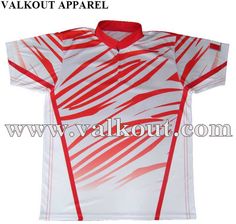 an image of a soccer jersey with red and white stripes on it, which reads velca sportswear