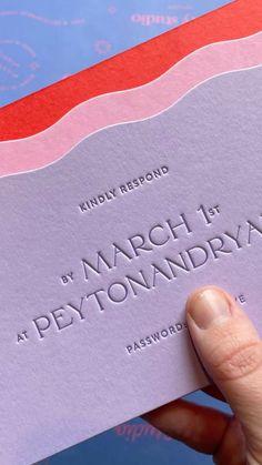 Colorful letterpress wedding invitations with scalloped edges Letterpress Wedding