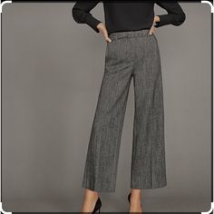 Nwt Ann Taylor The Belted Marina Pants Elegant Bottoms For Workwear In Fall, Elegant Fall Workwear Bottoms, Winter Ankle-length Pants For Office, Elegant Fall Business Casual Bottoms, Wide Leg Bottoms For Office In Winter, Wide Leg Office Bottoms For Winter, Ankle-length Office Pants For Fall, Elegant Fall Office Wear Pants, Wide-leg Pants For Office In Winter