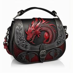 Unique Bags Design, Skull Bags, Diy Leather Bag, Painted Bags, Bag Obsession, Unique Purses, Unique Bags