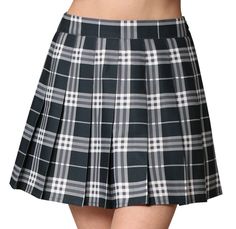 This cute skort by Made By Johnny is perfect for tennis, long walks, or even your school uniform. It comes in both solid colors and plaids, easy to coordinate for any outfit or any cosplay! You'll love the inner shorts which also feature a side pocket to hold your phone. The skort is easy to put on with a 2 inch side zipper. Pleated skort with inner shorts Shorts lining feature side phone pocket Great for active lifestyles Japan School Uniform, Japan School, Plain Skirt, School Skirt, Long Walks, Girls High, Plaid Mini Skirt, Designer Shorts, Tennis Skirt