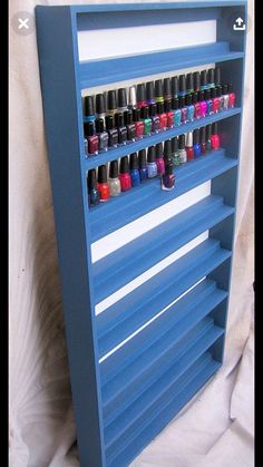 Nail Polish Storage For Salon, Storage For Nail Supplies, Nail Polish Box Design, Mail Polish Storage, Glitter Storage, Makeup Collection Storage, Nail Room Ideas