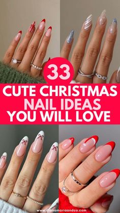 Get ready for the holiday season with these cute Christmas nail designs! These christmas nails are all unique and there are so many good ideas to choose from. Cute Nail Christmas Designs, Christmas Design Nails Acrylic, Trendy Xmas Nails, Holiday Nail Art Winter, Winter Nail Ideas Acrylic Square, Xmas Nails 2024 Trends, Nails Acrylic For Christmas, Christmas Nails With Christmas Tree, Pretty Christmas Nail Designs