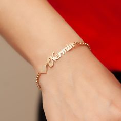 Personalized Name Gold Bracelet, 14k Solid Gold Name Bracelet, Mothers Gold, Dainty Custom Name Bracelet is a Great Gift For Her. Material: Solid Gold, real gold (not gold filled or no gold plated) Karat: 14 K (585) Height of Name:  9 - 10 mm The thickness of the name: 0.50 mm The character limitations: 9 letters Bracelet Length: 6" - 9"    M o r e  *  F r o m  *  U s   Goldstore Jewelry - https://etsy.me/3gHtcrZ * Editor's Pick - https://etsy.me/3CCLlmm * Cremation Urn Jewelry - https://etsy.me 14k Gold Name Bracelet For Anniversary, Engraved Nameplate Bracelet For Valentine's Day, Valentine's Day Yellow Gold Bangle Bracelets, Valentine's Day Yellow Gold Name Bracelet, 14k Gold Personalized Bracelet For Anniversary, Yellow Gold Name Bracelets For Mother's Day, Mother's Day Yellow Gold Bracelets With Name, Mother's Day Yellow Gold Name Bracelets, 14k Gold Jubilee Bracelet With Nameplate