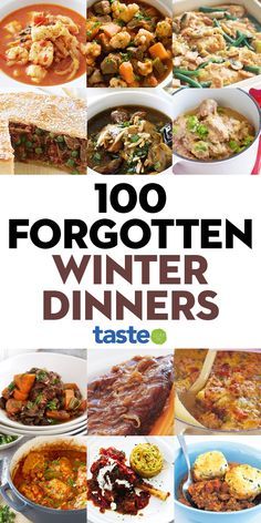 the cover of the book, 100 forgotten winter dinners by tastee's