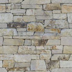 a stone wall made from different types of stones