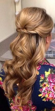 . Long Hair With Layers, Fancy Hair, Hair With Layers, Wedding Guest Hairstyles, Long Blonde, Half Up Hair, Wedding Hair And Makeup, Great Hair, Hair Dos