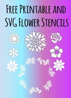 free printable and svg flower stencils