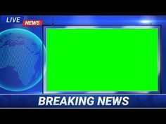 a green screen is shown in this news clip from breaking news, with an image of the