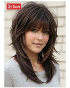 Medium Layered With Bangs, Hairstyles With Side Swept Bangs, Long Shag Hairstyles, Medium Layered Hair, Hair Upstyles, Bangs With Medium Hair