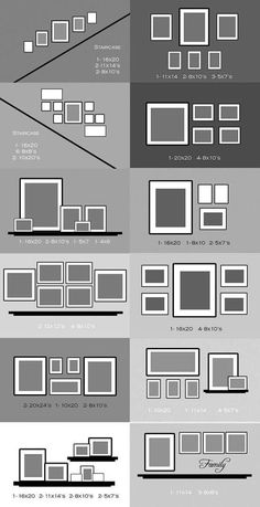 an info sheet showing the different types of frames and how they are used to display them