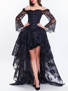 Blouse Corset, Long Lace Skirt, Corset And Skirt, Sukienki Plus Size, Sheer Jacket, Corset Skirt, Carnival Costume, 파티 드레스, Corset Bustier