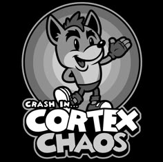 the logo for crashin's corex chaos, which features an image of a fox