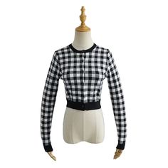 Product Information:- Fabric Name: Cotton Blend- Pattern: Checkerboard- Sleeve Type: Conventional Sleeve- Popular Elements: Slim Fit, High Waist, Checkerboard Pattern, Cropped Length- Available Colors: Purple Plaid, Black and White Plaid, Blue PlaidSize Information:- Available Sizes: S, M Fitted Plaid Long Sleeve Sweater, Fitted Long Sleeve Plaid Sweater, Plaid Long Sleeve Sweater For Spring, Trendy Plaid Long Sleeve Cardigan, Plaid Cotton Sweater For Fall, Winter Plaid Cotton Cardigan, Spring Plaid Long Sleeve Cardigan, Plaid Long Sleeve Cardigan For Spring, Plaid Cotton Cardigan For Spring