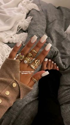 Stile Kylie Jenner, Basic Nails, Short Square Acrylic Nails, Short Acrylic Nails Designs, Square Acrylic Nails, Luxury Nails, Pretty Acrylic Nails, Dope Nails, Short Acrylic Nails