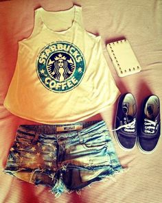 Starbucks Outfit, Starbucks Shirt, Tumblr Girly Aesthetic 2013, 2010s Fashion, Johnny Orlando, Tumblr Outfits, Victoria Secrets, Aesthetic Outfits