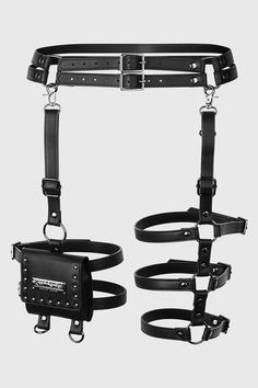 Carrion Harness [PLUS] | Killstar Thigh Straps, Thigh Bag, Thigh Holster, Thigh Harness, Harness Fashion, Leg Harness, Leg Straps, Leg Bag, Chain Belts