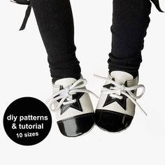 BABY BOOTIES PATTERN WITH STARS Get these lucky star Oxford baby shoe patterns to make baby booties yourself!  Sew super cute baby oxford shoes with shoelaces for everyday wear. Make a pair of shoes with this baby booties pattern for a special occasion or a baby shower gift.  Make a pair of super stylish baby oxford shoes for a wedding, a party, or the upcoming Christmas. Style these booties with a skirt or cool pants, and let a baby shimmer and shine beneath the Christmas tree! WHAT YOU GET Printable patterns in PDF document suitable for A4 paper format and letter paper format. full size patterns this PDF in English includes a list with pattern sizes for babies and kids till 3,5 years, material requirements and a clear step-by-step procedure supported by photos. Ten full sizes of shoe pat Shoes For A Wedding, Sneakers With Stars, Shoe Sewing, Shoe Patterns, Cool Pants, Sew Baby, Baby Shoes Pattern, Baby Booties Pattern, Baby Christmas Outfit