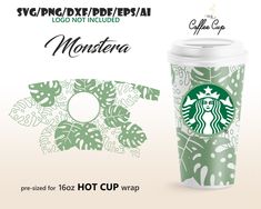 a starbucks cup with the logo not included